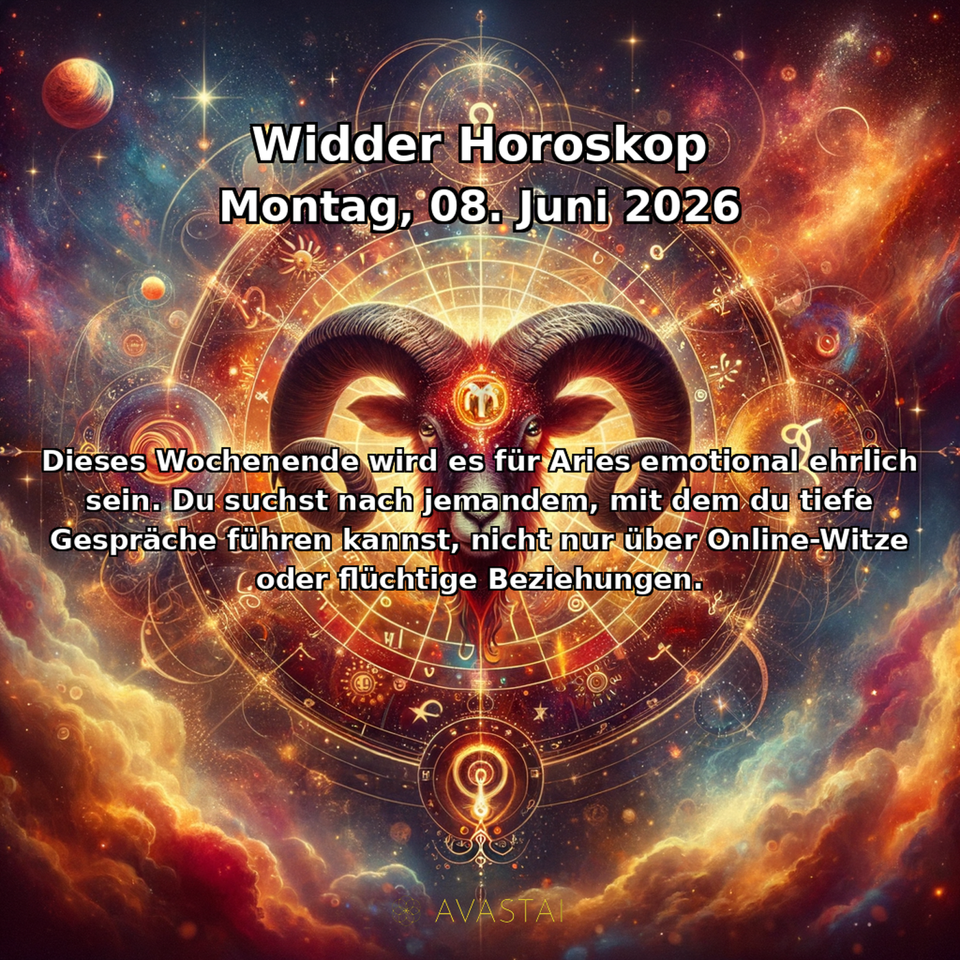 Aries Tägliches Horoskop - 08. Juni 2026