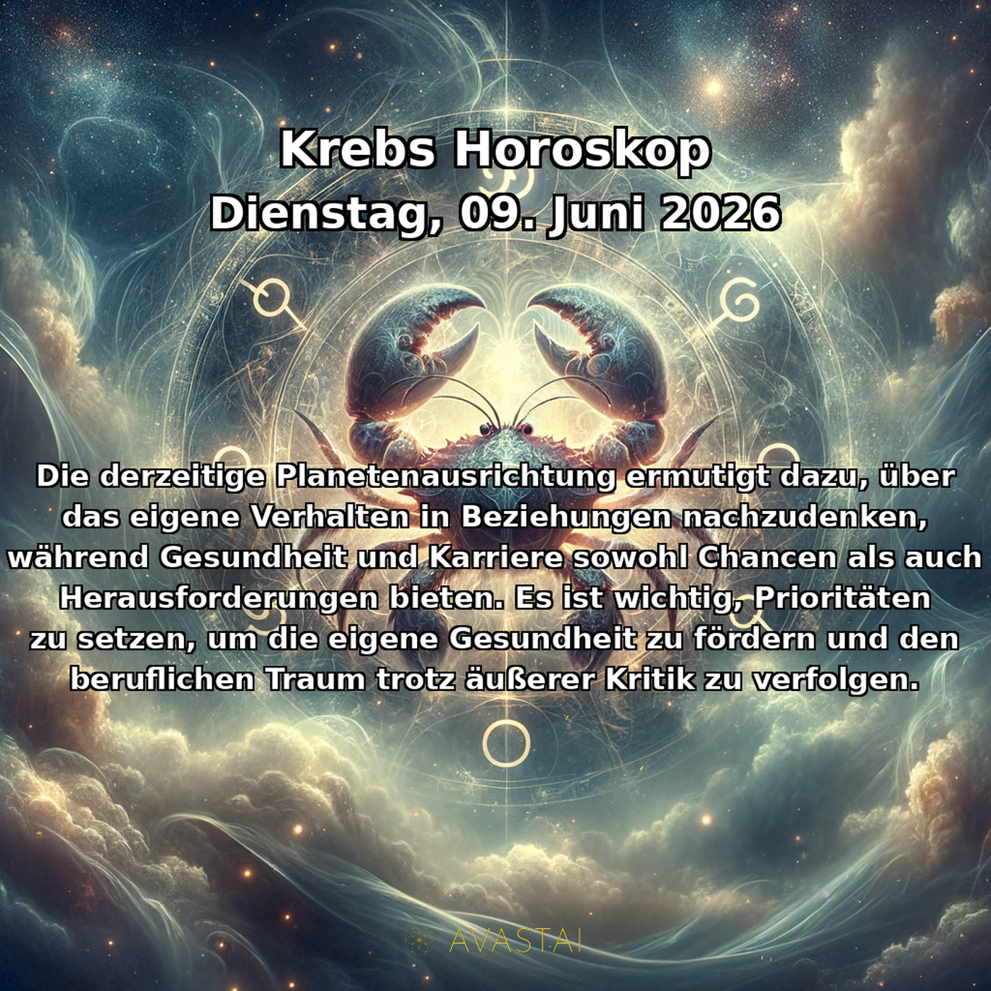 Krebs Tägliches Horoskop - 09. Juni 2026
