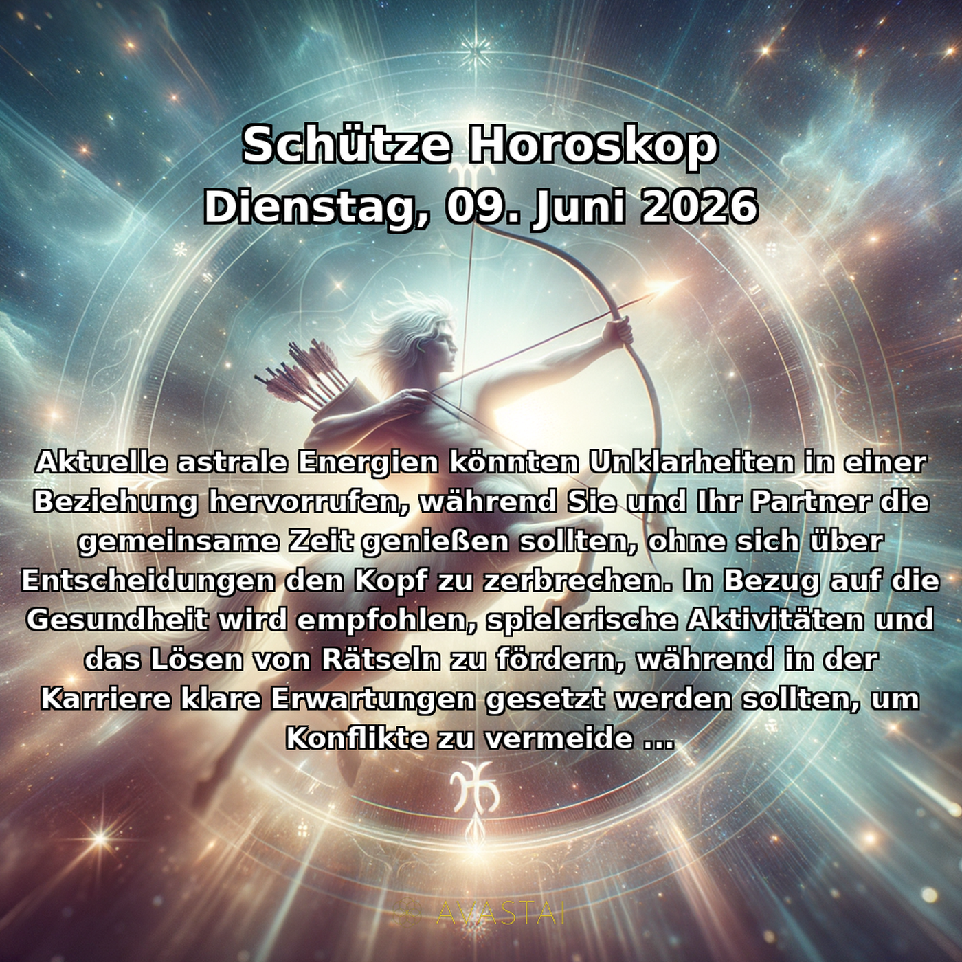 Střelec Tägliches Horoskop - 09. Juni 2026