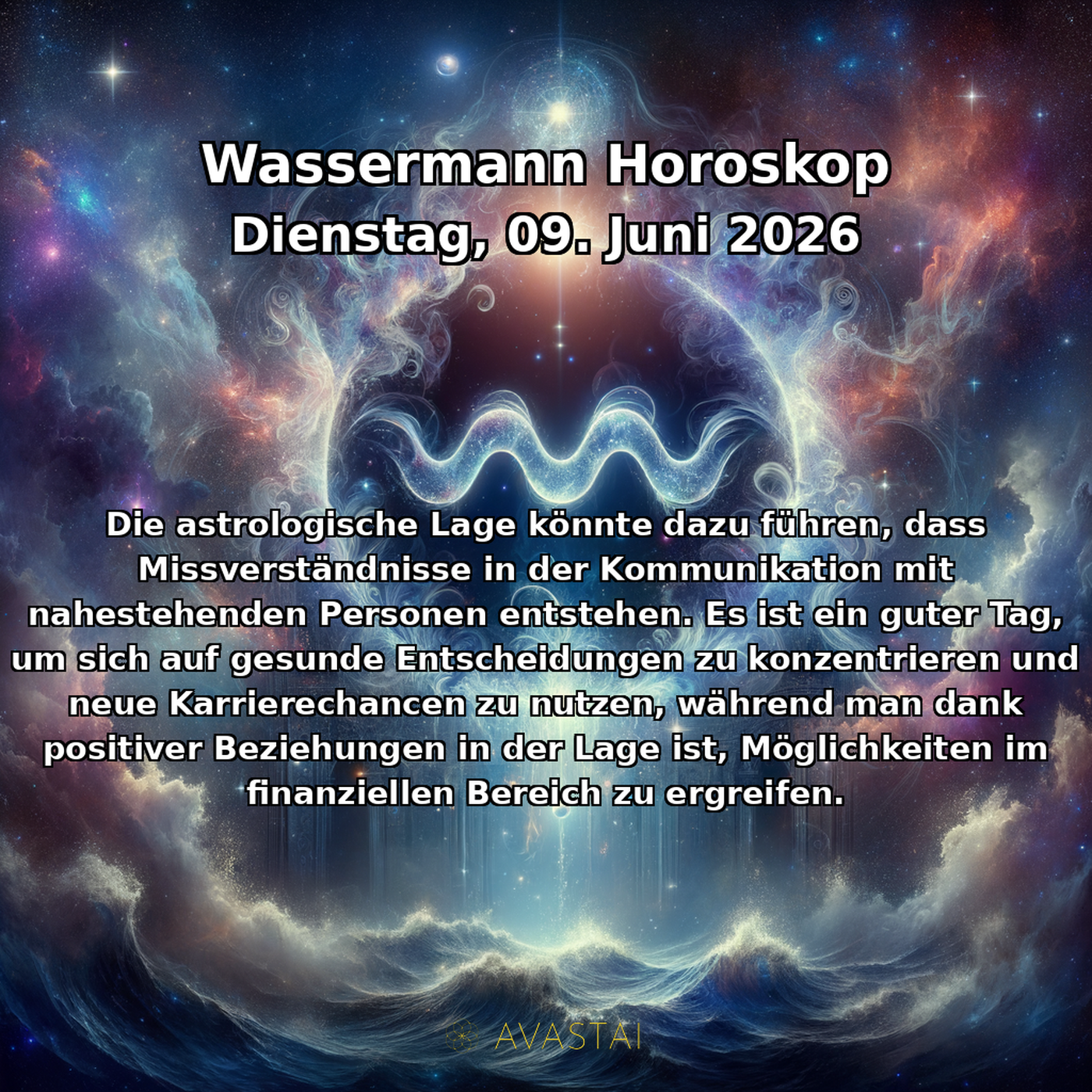 Wassermann Tägliches Horoskop - 09. Juni 2026