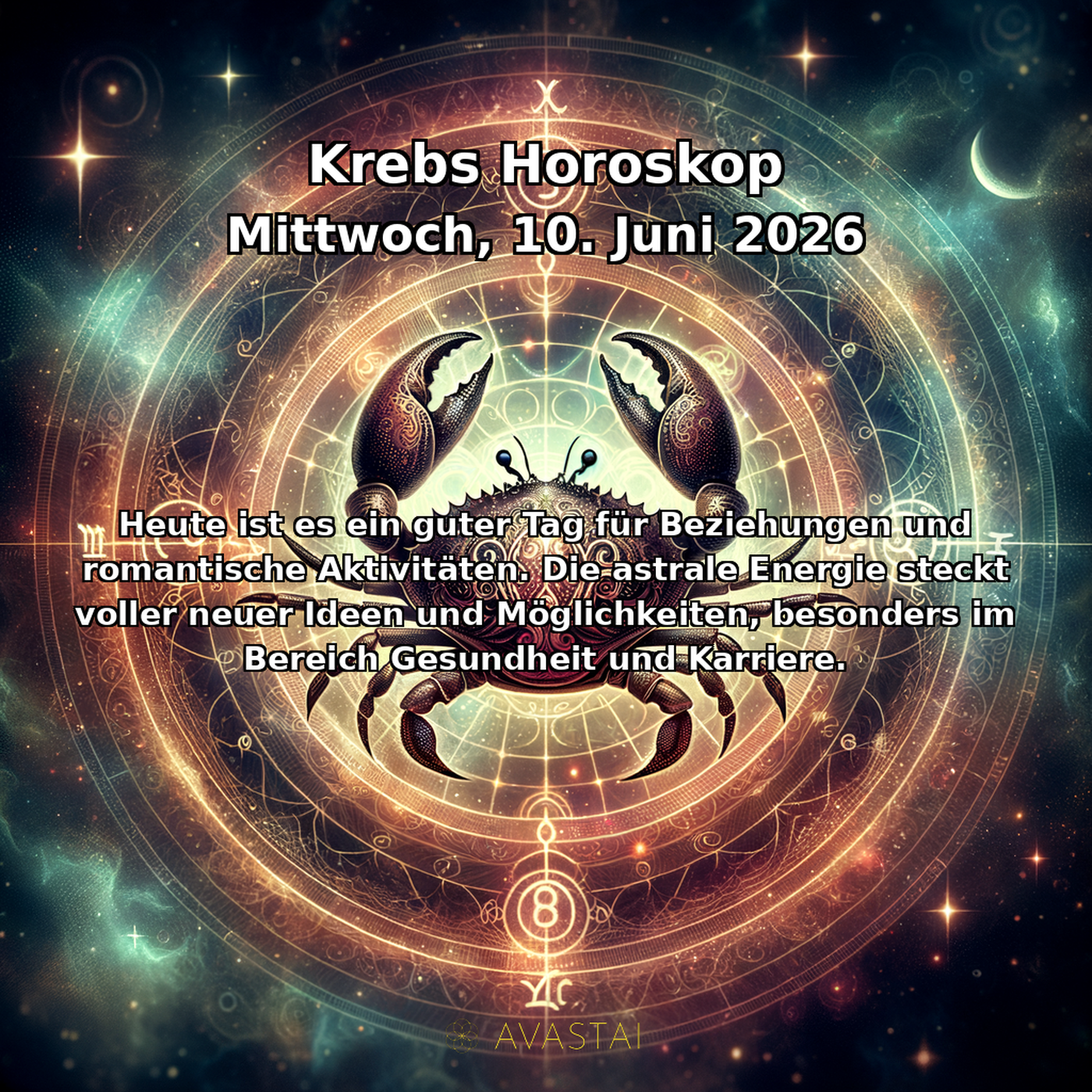 Rak Tägliches Horoskop - 10. Juni 2026