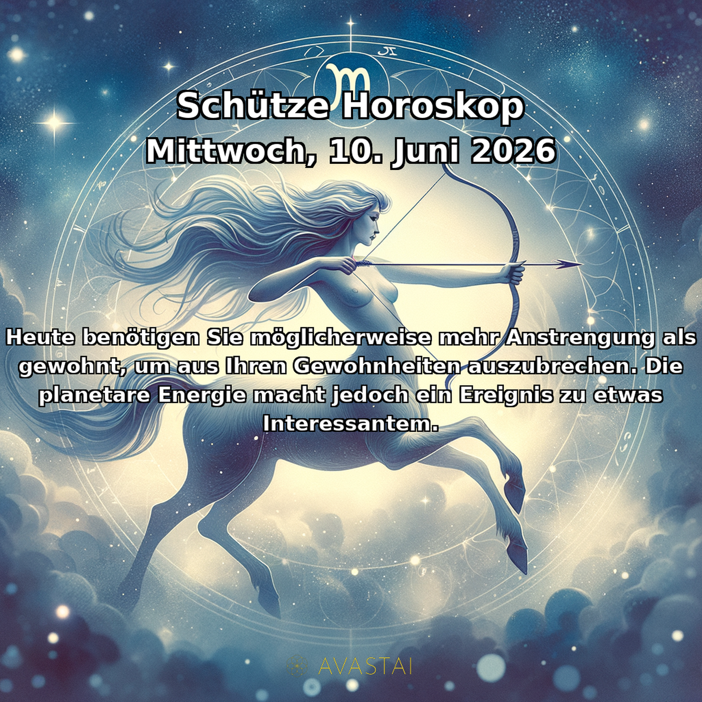 Schütze Tägliches Horoskop - 10. Juni 2026