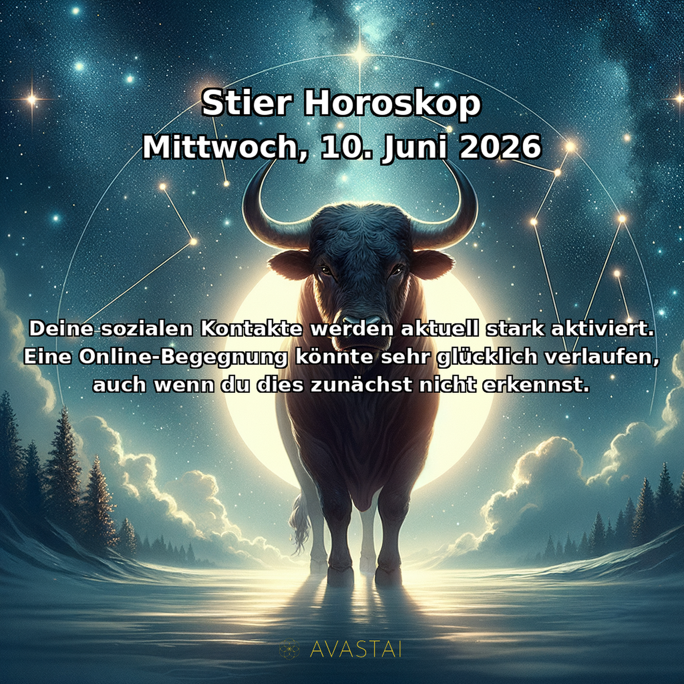 Stier Tägliches Horoskop - 10. Juni 2026
