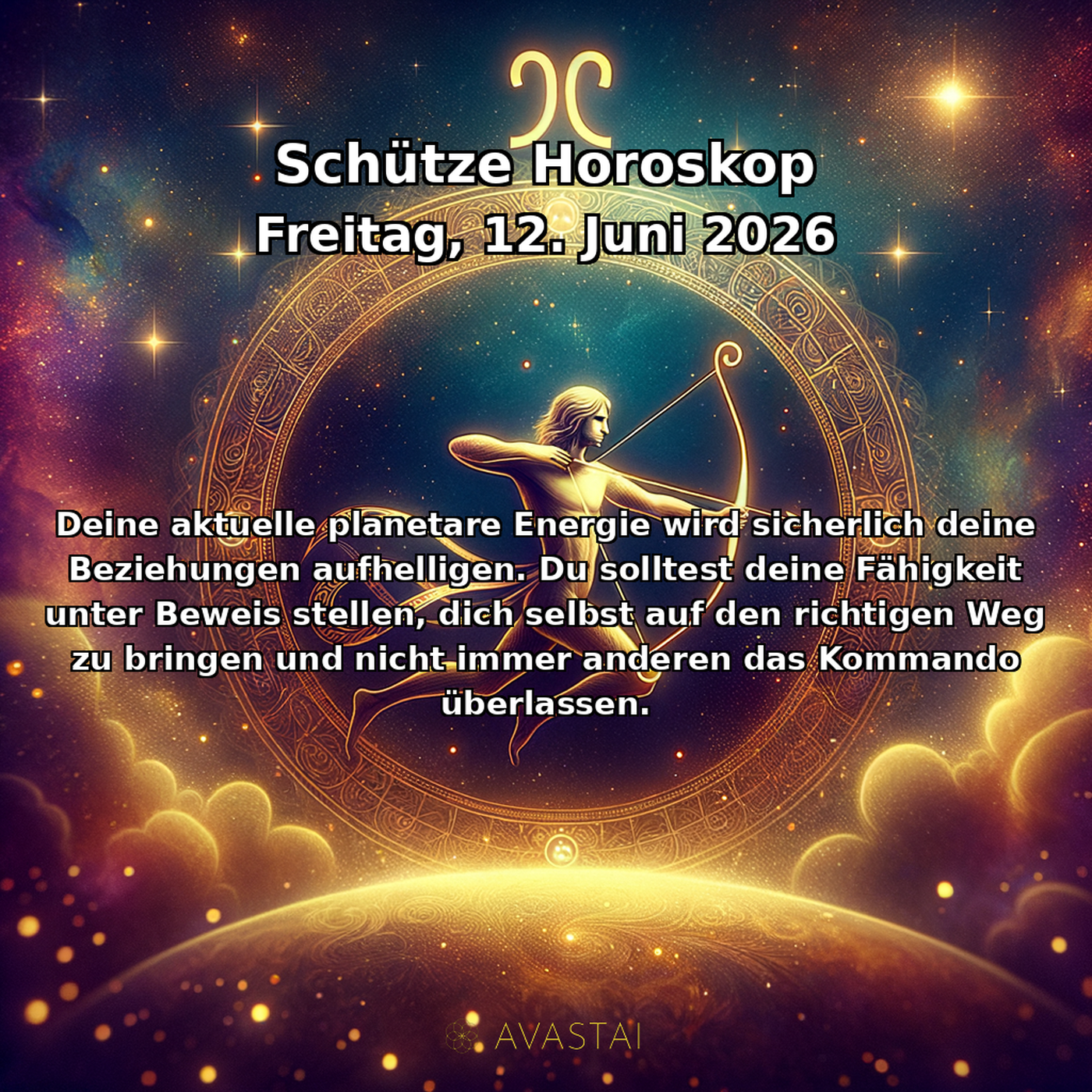 Střelec Tägliches Horoskop - 12. Juni 2026