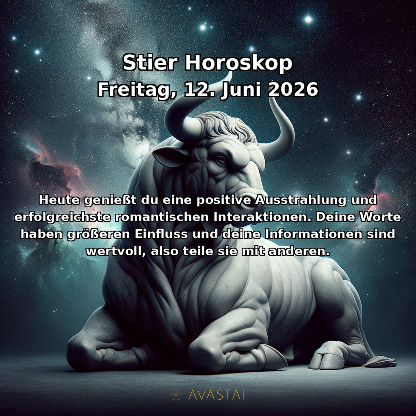 Taurus Tägliches Horoskop - 12. Juni 2026