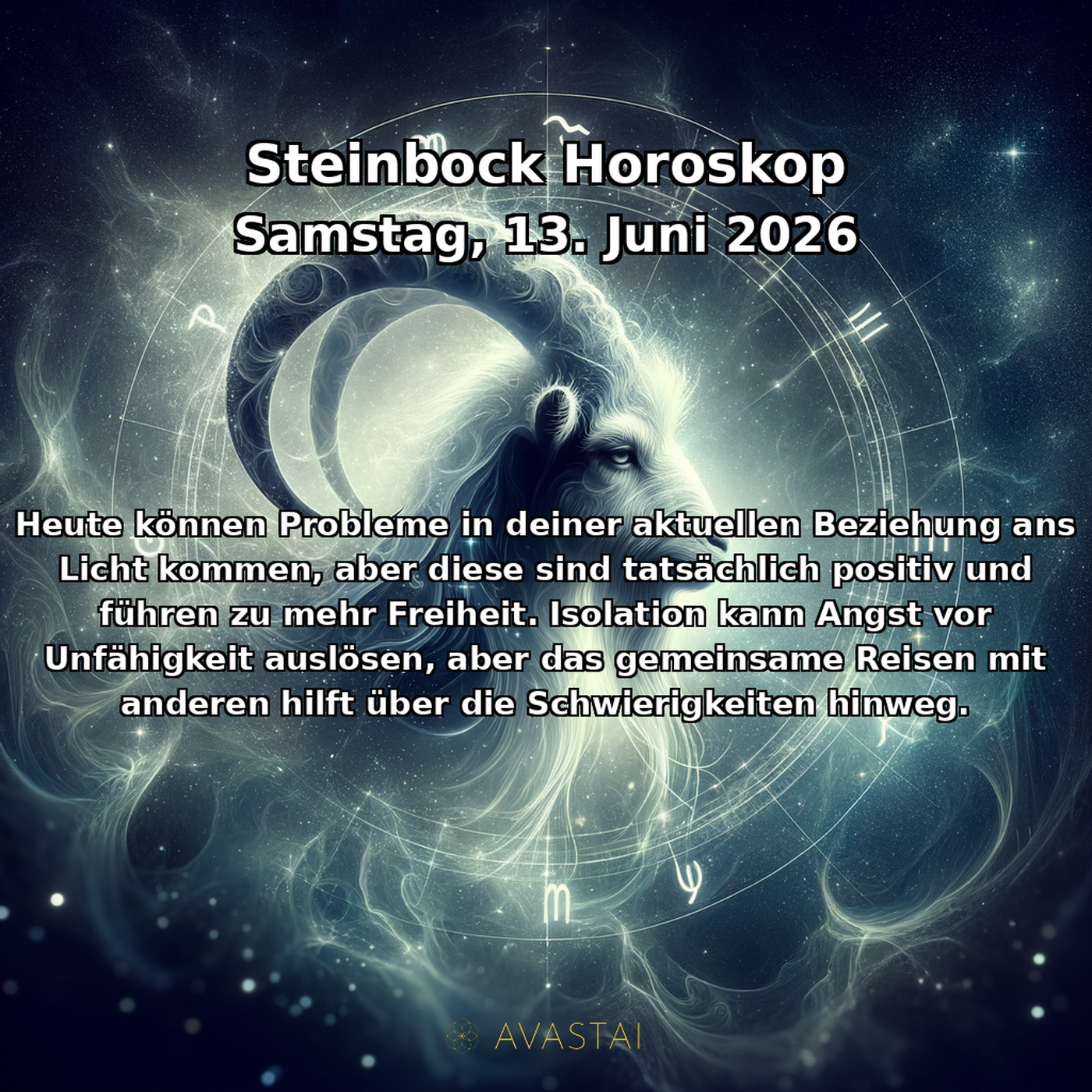 Kozoroh Tägliches Horoskop - 13. Juni 2026
