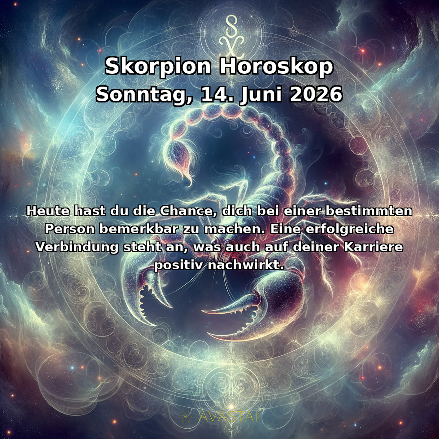 Skorpion Tägliches Horoskop - 14. Juni 2026