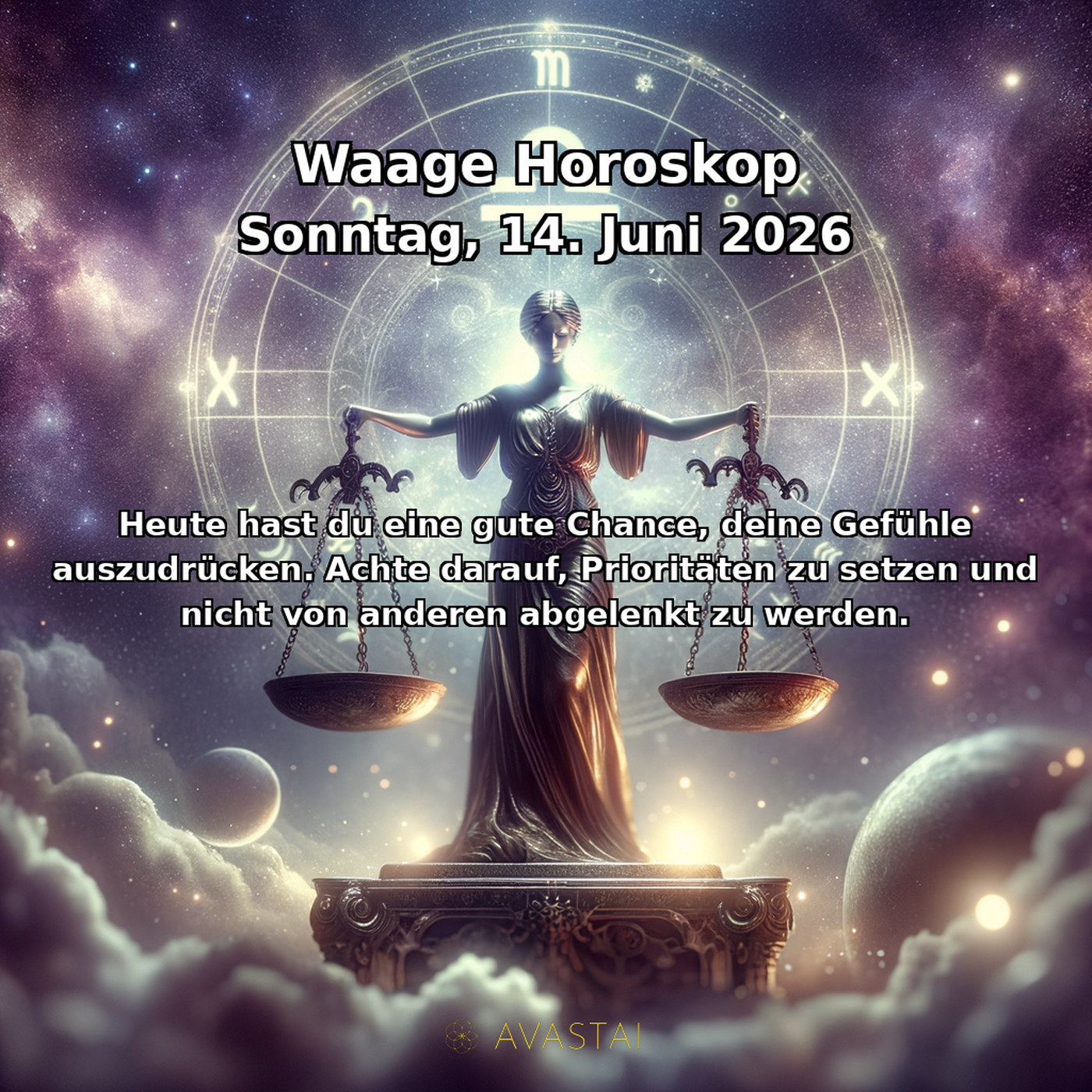 Waage Tägliches Horoskop - 14. Juni 2026