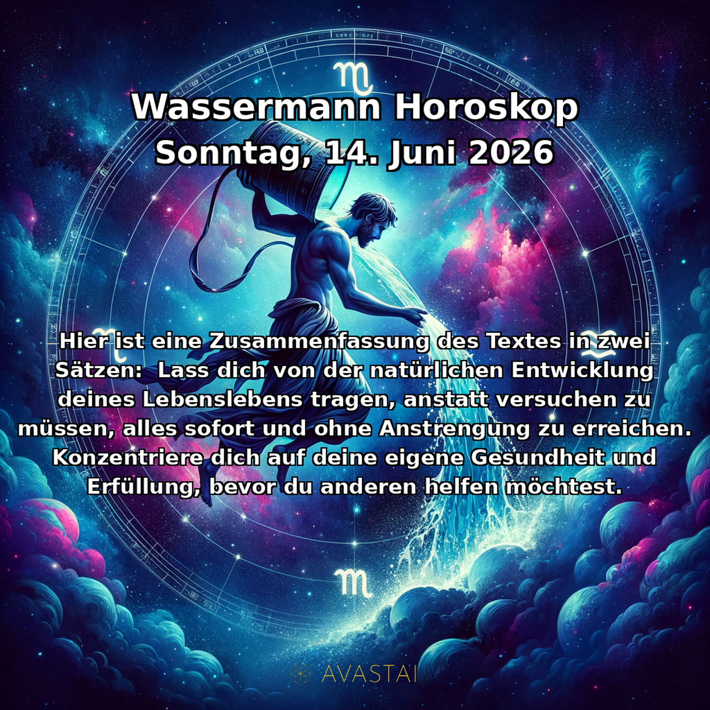 Wassermann Tägliches Horoskop - 14. Juni 2026